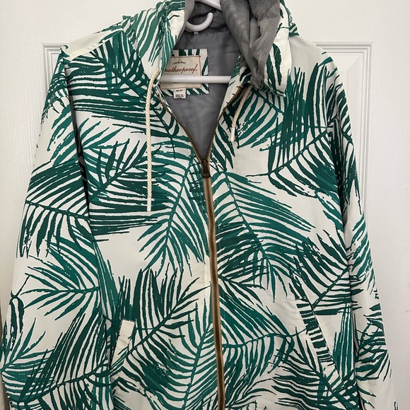weatherpoof vintage Other - Green Palm Leaf Print Jacket